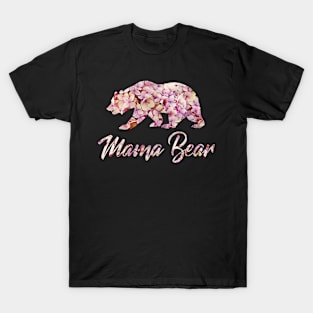 Mama Bear Mother's Day Mother Mom Flowers Gift bab T-Shirt